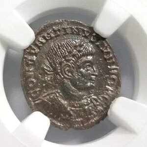コンスタンティヌス2世 ローマ帝国 BI ヌムス AE3/4 NGC MS 古代エプフィグの宝物系図｜WORLD RESOURCE【KING店】