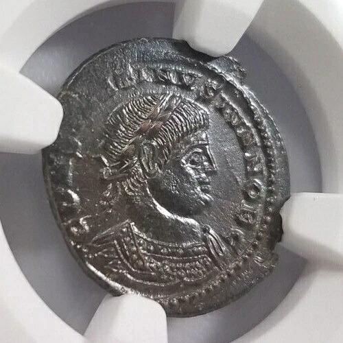 コンスタンティヌス2世 ローマ帝国 BI ヌムス AE3/4 NGC MS 古代エプフィグの宝物系図