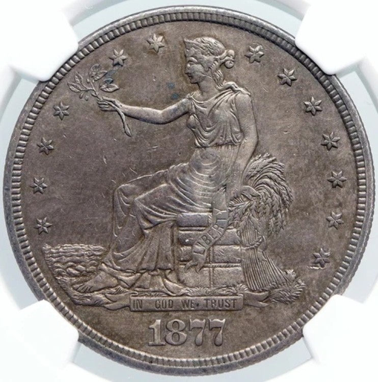 1877年 アメリカ合衆国 中国向け 銀貨 貿易ドル硬貨 NGC i89186 800,800円
