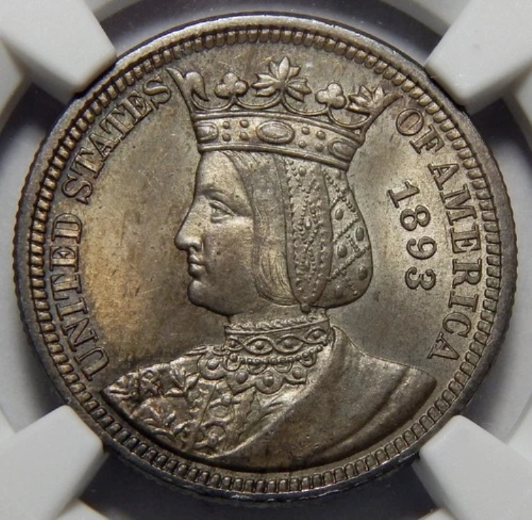 1893 NGC MS66 イザベラ記念銀貨クォーター