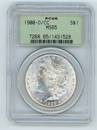 1900-O/CC モーガン シルバー ドル $1 MS 65 PCGS