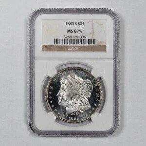 1880-S モーガン銀貨 - NGC MS 67 * スター* !
