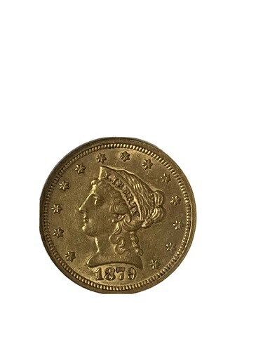 希少金貨（米国）：1879年 2.5ドル硬貨、ANACS AU53 801,185円