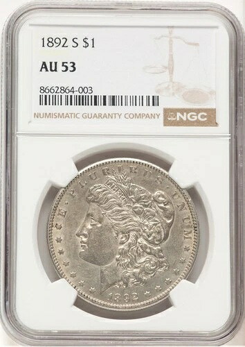 1892-S モルガン・ダラー NGC AU53 (778956009)