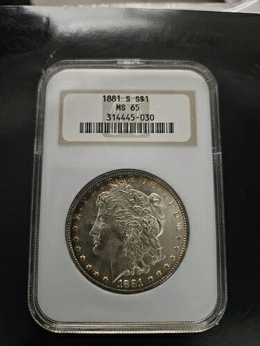 1881年モルガン・ダラー ERROR グレード65 新品同様