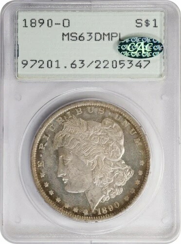 1890-O PCGS ラトラー MS63DMPL CAC モルガン銀貨 2205347