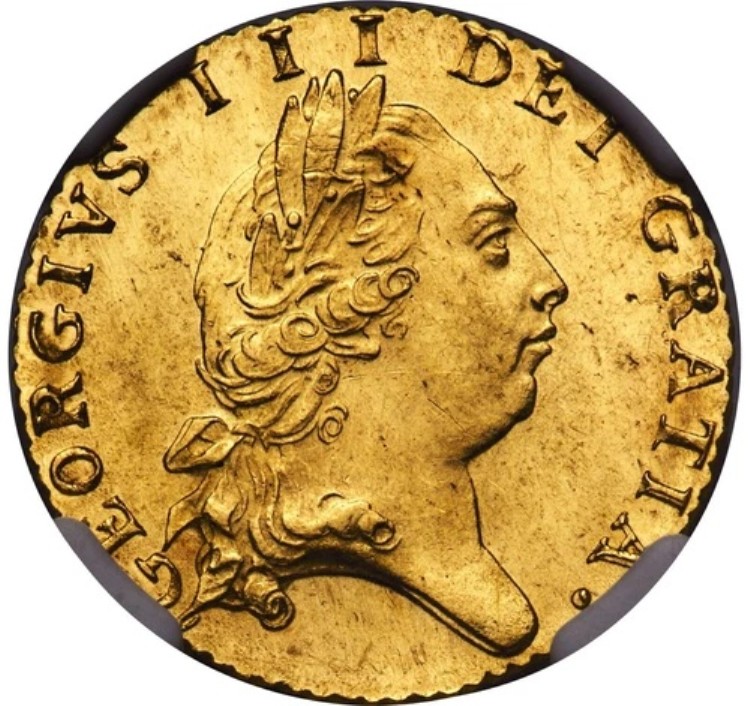 1793年 英国ジョージ3世 ゴールド ハーフギニー NGC MS-63 最高額タイ