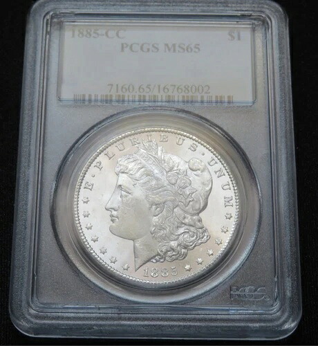 1885年-CCモルガン・ダラー。PCGS MS65。素晴らしい見本。MS66以上の品質