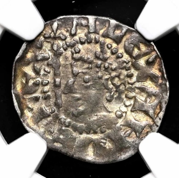 スコットランド。アレクサンダー3世（1249-1286年）。セント・アンドリュース造幣局所蔵の希少なペニー硬貨。NGC AU50