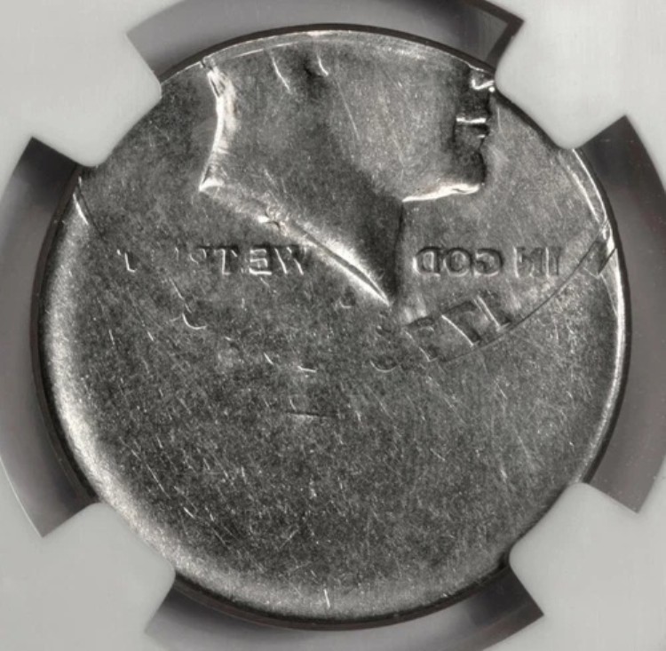 1976 D NGC MS63 オフセンターミラーブロッケージ バイセンテニアル ハーフダラー ミントエラー
