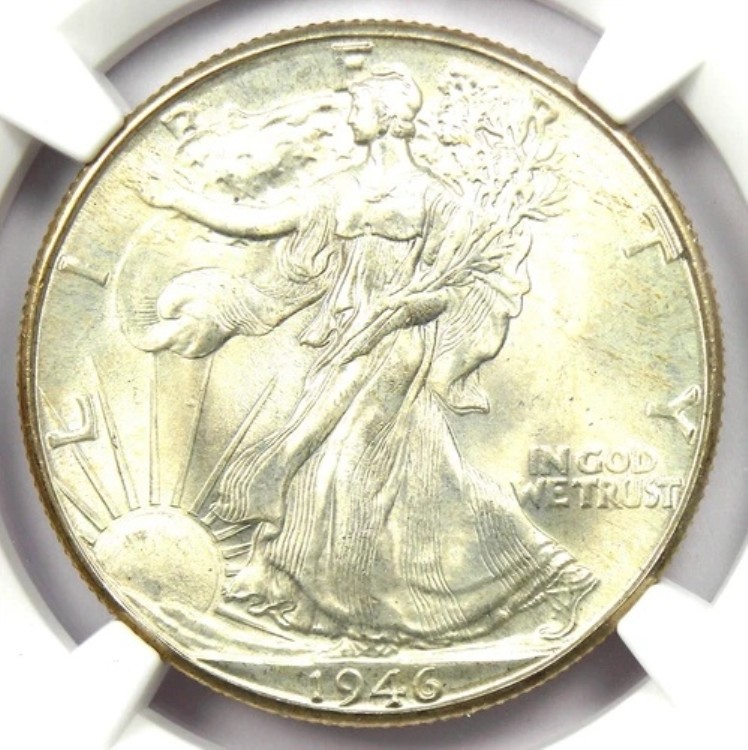 1946-D ウォーキング・リバティ・ハーフダラー 50セント。NGC MS67+ プラスグレード - NGC価格 10,500ドル｜WORLD RESOURCE【KING店】