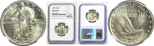 1927-D 25C スタンディングリバティクォーター NGC MS-65 FH