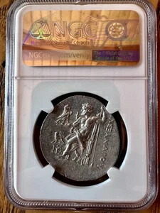 アレクサンダー大王 テトラドラクマ NGC Ch AU イオニア ミレトス ヘラクレス ゼウス レアダイ