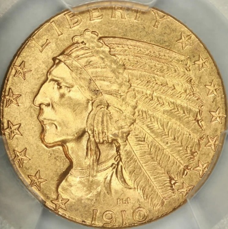 1910年 5ドル インディアンハーフイーグル PCGS MS64｜WORLD RESOURCE【KING店】
