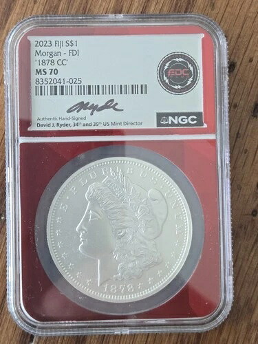 2023年 フィジー モーガン 発行初日 コンプリートセット -CC NGC MS70 - デビッド・ライダー｜WORLD RESOURCE【KING店】