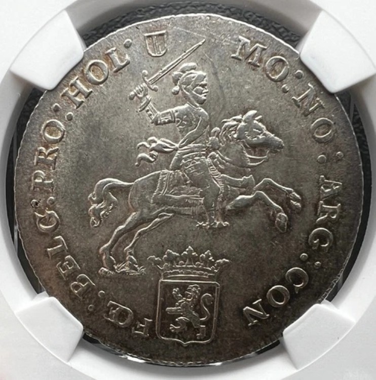 1790年 オランダ ハーフデュカトン 1/2 シルバーライダー NGC MS63 ジェム!! HDビデオ