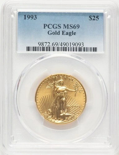 1993年 ゴールドイーグル 1/2オンス ブルーグラデーション PCGS MS69｜WORLD RESOURCE【KING店】