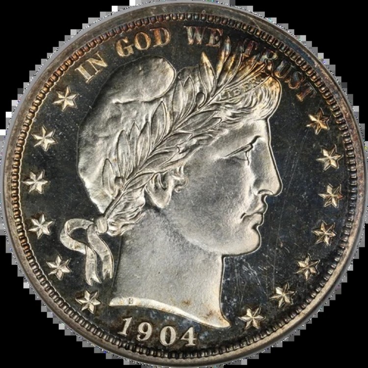 1904年 バーバー ハーフダラー プルーフ オールドホルダー CAC ステッカー NGC PF65 ストロングストライク｜WORLD RESOURCE【KING店】