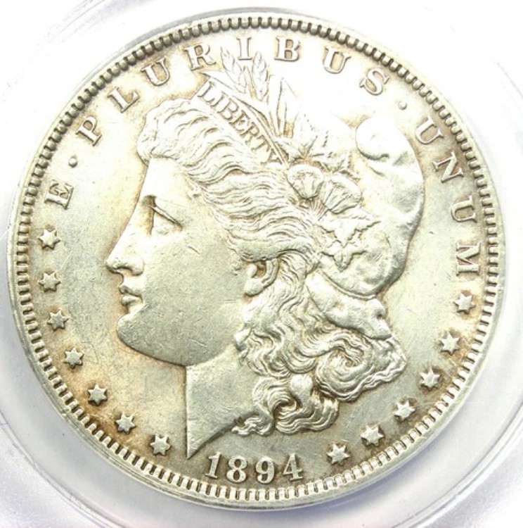 1894-P モルガン シルバー ダラー コイン 1894 - ANACS MS60 詳細認定 (UNC MS)