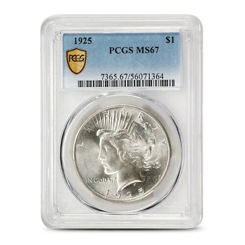 1925年ピースシルバードル PCGS MS67｜WORLD RESOURCE【KING店】