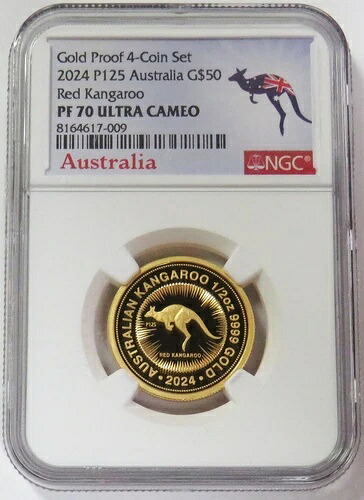 2024年 ゴールド 199 オーストラリア 50ドル 1/2オンス レッドカンガルー NGC PF 70 ウルトラカメオ｜WORLD RESOURCE【KING店】