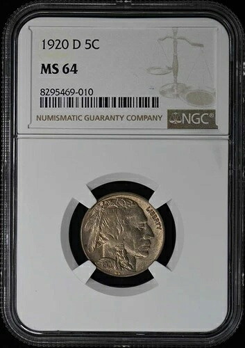 1920-D バッファローニッケル タイプ2 5C NGC MS64｜WORLD RESOURCE【KING店】