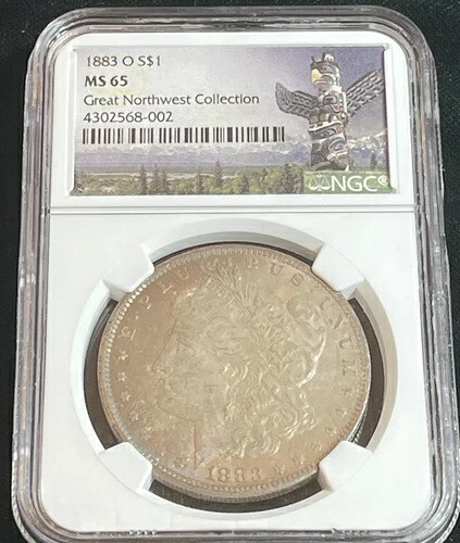 1883年モルガン銀貨 O MS 65 NGCノースウェストコレクション 002