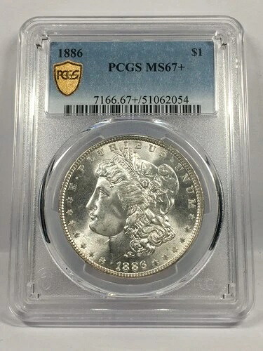 1886年 モーガン シルバードル PCGS MS67+ 07XXXB25｜WORLD RESOURCE【KING店】
