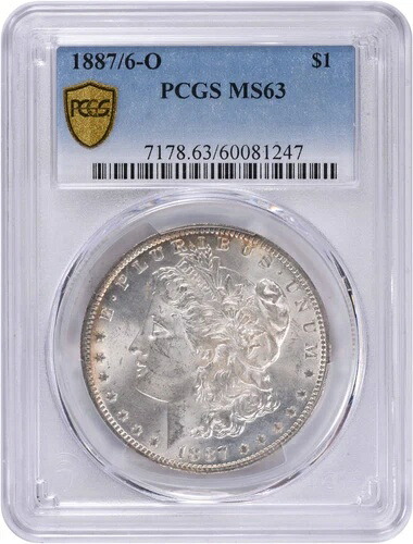 1887/6-O モルガン銀貨 MS63 PCGS