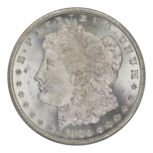 1880-CC モルガン・ダラー PCGS MS-65 1878年裏面