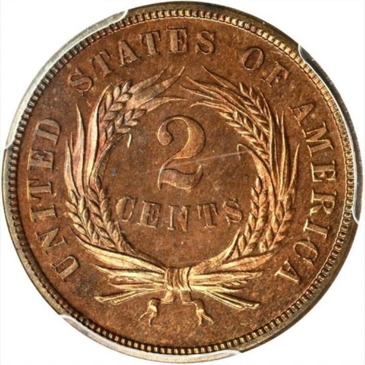 1872年 PCGS PR65RB $5,020-APR キーデート 2セント 2C ピース