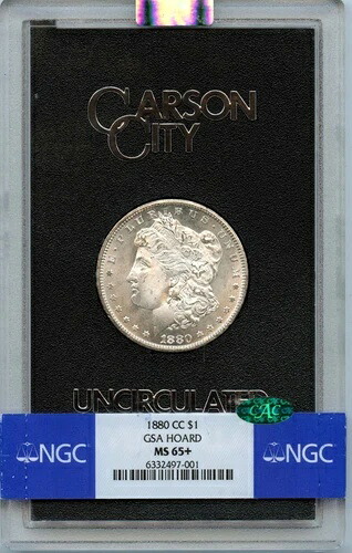 1880-CC モルガン・ダラー GSA ホード S$1 NGC MS65+ (CAC)