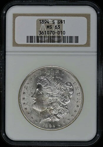 1894-S モルガン・ダラー S$1 NGC MS63