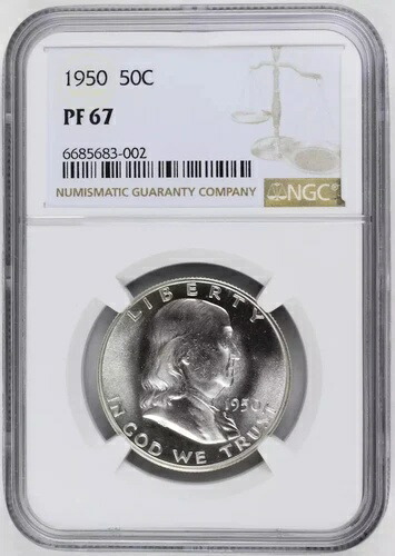 1950年 P ハーフドル フランクリン NGC PF-67