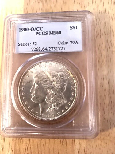 1900 O/CC モーガン銀貨 PCGS MS64 シリーズ 52 コイン 79A