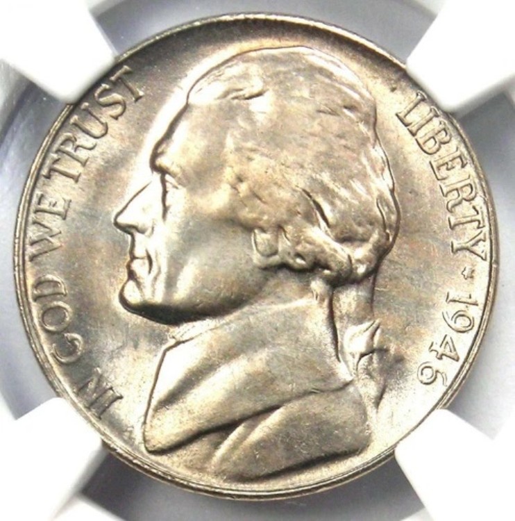 1946-S ジェファーソン ニッケル 5C - NGC MS67 5FS - 希少なフル ステップ ジェム - 価値 2,650 ドル!