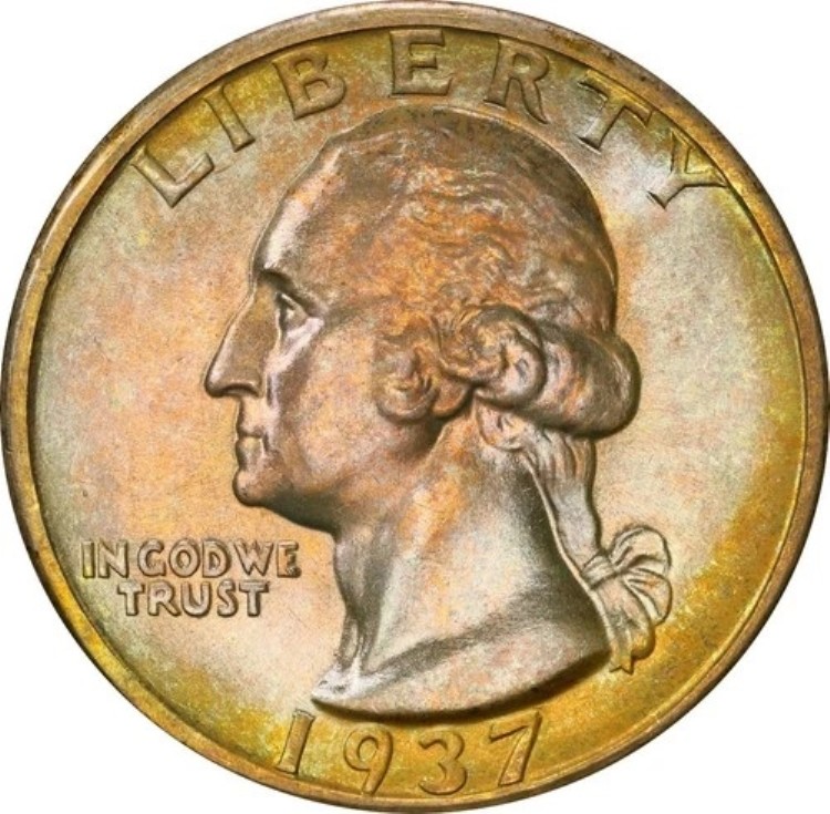 1937-D MS67+ ワシントン クォーター、PCGS 51156876