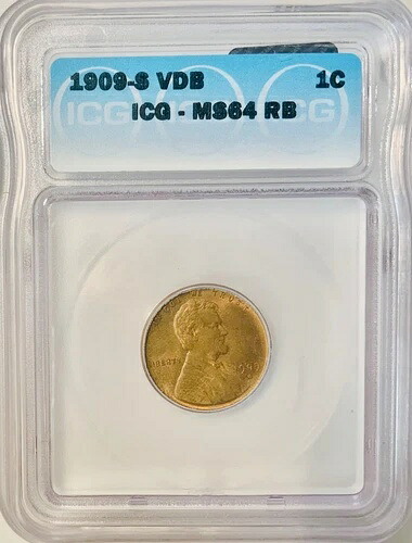 1909-S VDB MS64 RB ICG リンカーン ウィート セント ペニー キーデート