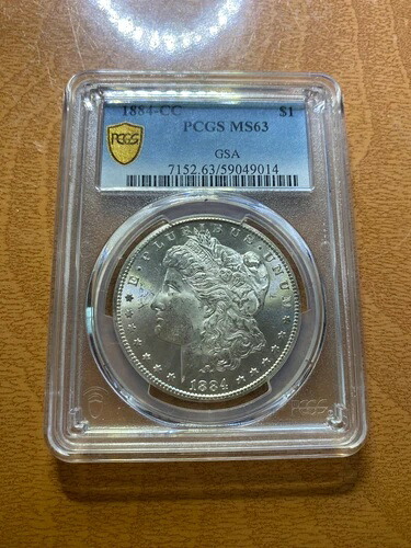 1884-CC モルガン銀貨 ? PCGS MS63 ? GSA ペディグリー ? カーソンシティ造幣局 $1 Co