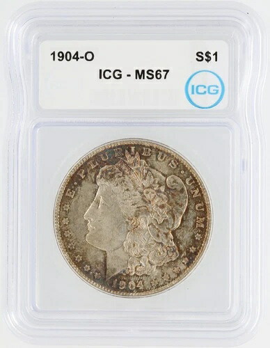 1904-O モルガン銀貨 ICG MS67 S$1 ニューオーリンズ鋳造 ノーリザーブ