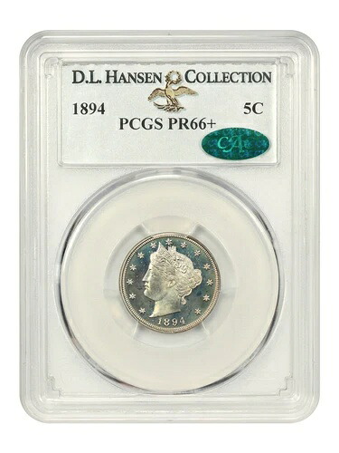 1894 5c PCGS/CAC プルーフ 66+ ex: D.L. ハンセン 783,090円