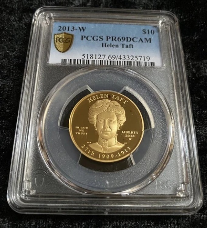 2013-W ヘレン・タフト 最初の配偶者 10ドル金貨 PCGS PR69 DCAM