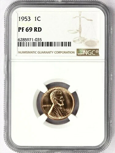 1953年リンカーン・プルーフ・セント：真に優れたNGCプルーフ69レッド・ウルトラロー・ポップコイン 795,410円