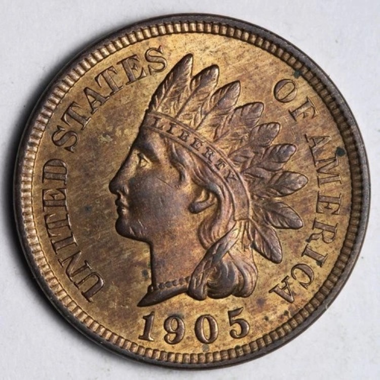 1905年インディアンヘッドセントペニーBU *未流通* MS RED E195 DNMQ