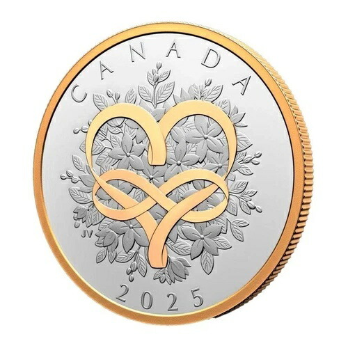 カナダ 2025 愛を祝う通貨 銀と金