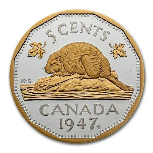 カナダ - 2023 5セント 2オンス 1947年 メープルリーフマーク シルバーコイン (#0449/5000) COA/BOX付き