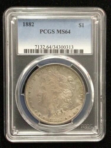 1882年 P モルガン シルバー ダラー PCGS MS-64 ブリリアント 未流通 美品 0313｜WORLD RESOURCE【KING店】