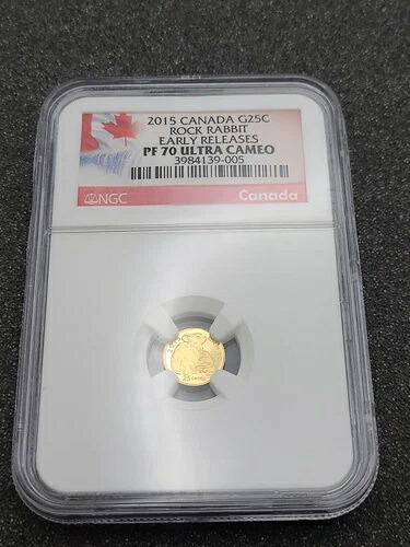 2015年カナダ 25セント金貨 ロックラビット NGC PF70 #3|WORLD RESOURCE【KING店】