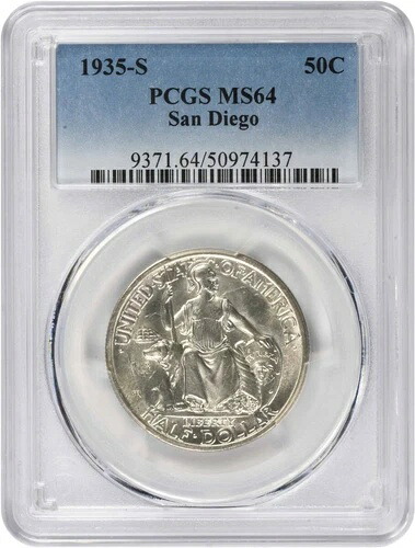 サンディエゴ記念銀貨ハーフドル 1935-S MS64 PCGS｜WORLD RESOURCE【KING店】