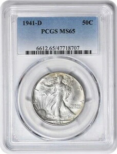 1941-D ウォーキング・リバティ・ハーフダラー MS65 PCGS｜WORLD RESOURCE【KING店】